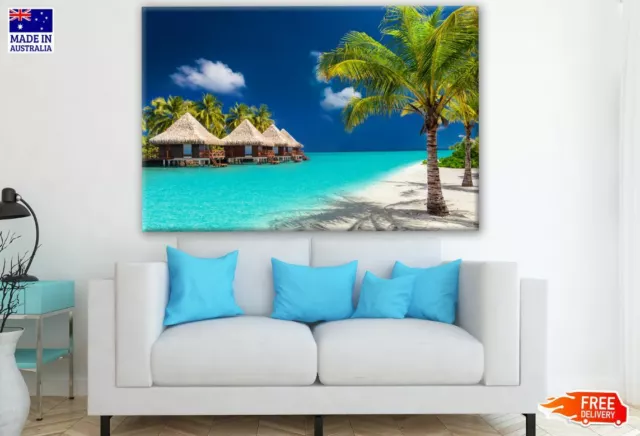 Resort on Beach Photograph Canvas Collection Home Decor Wall Print Art