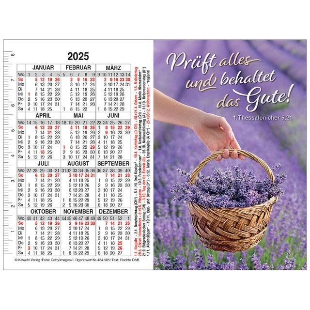 DOPPELSPIELKARTENKALENDER 2025 JAHRESLOSUNG 2025 Kalender Deutsch 2025