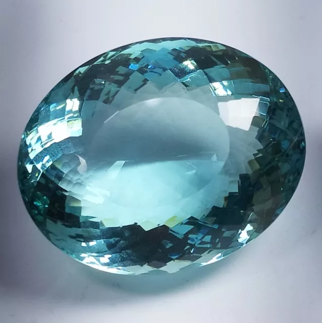 136.60 Ct. Large Aquamarine Ocean Blue Oval Cut Loose Gemstone Gift for Women