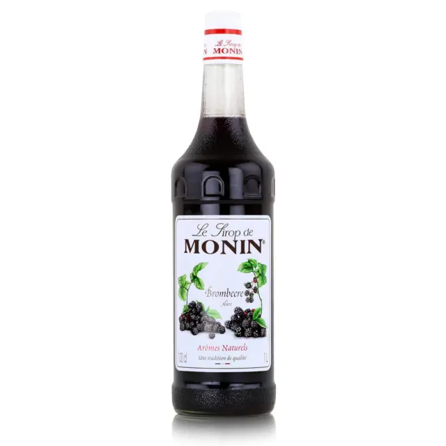 Monin Sirup Brombeere 1L - Cocktails Milchshakes Kaffeesirup (1er Pack)