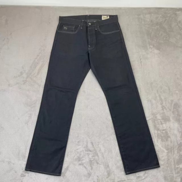 G-Star RAW Revend Dark Black Wax coated Jeans Size W36 L32