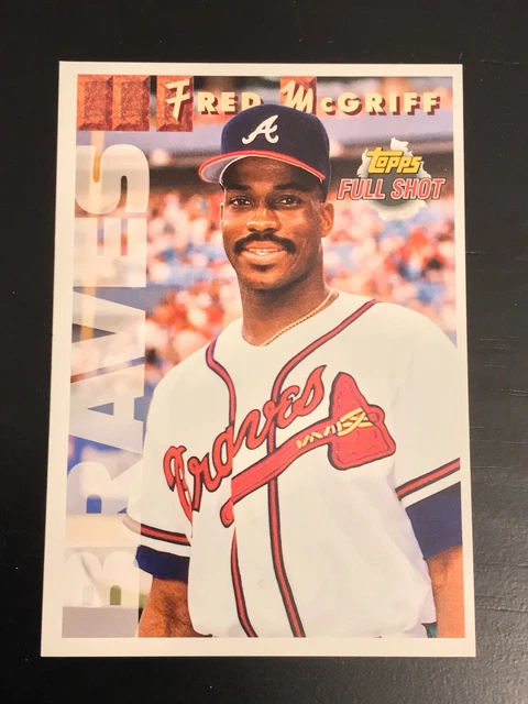 1993 Topps Full Shots Jumbo Fred McGriff #21 Atlanta Braves !