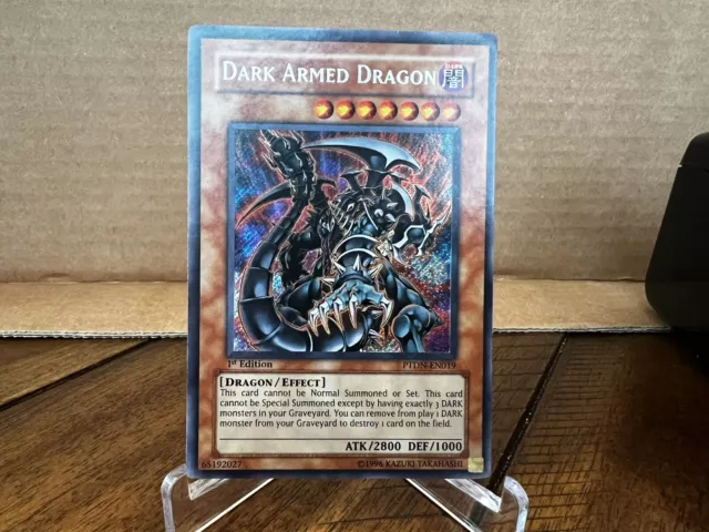 Yugioh Dark Armed Dragon 1st Edition Secret Rare PTDN-EN019 VLP/NM W/HOLO BLEED