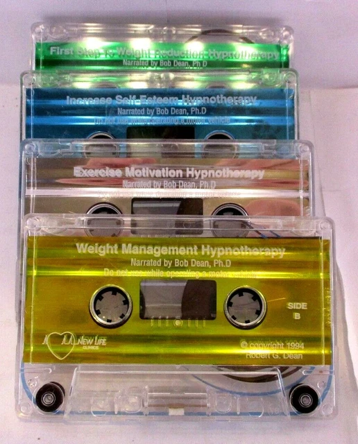 4 cintas de reproductor de cassette para bajar de peso nueva vida hipnoterapia motivacional