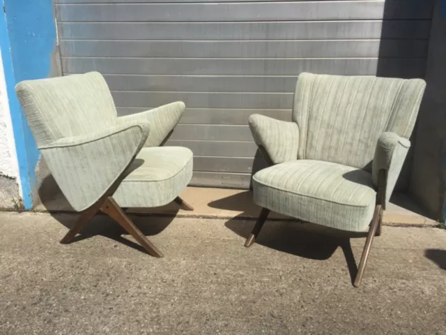 60er Vintage Sessel Design  2x  Chair sixties  Lounge Italo  Mid Century  danish