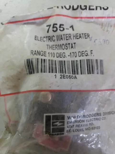 NEW White Rogers 755-1 Electric Water Heater Thermostat; Range 10°-170° F