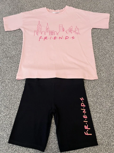 george asda girls friends top and shorts outfit age 9-10 years