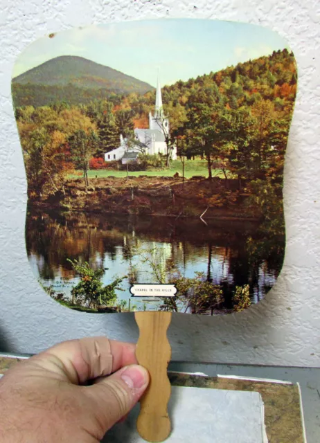 vintage cardboard advertising fan, chapel in hills, Harmon Funeral Home, Mccomb