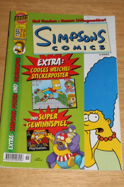 Simpsons Comics Nr 55 / 2002 Bongo Comics Z2 ohne Poster