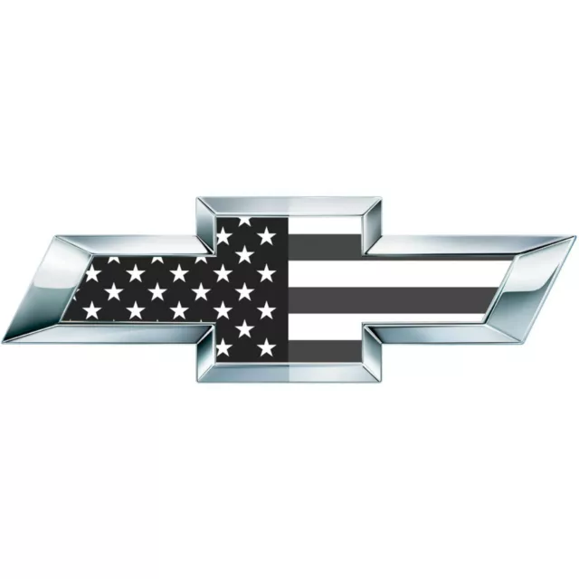 2 BW Classic American Flag Universal Chevy Silverado Bowtie Vinyl Sheets Overlay