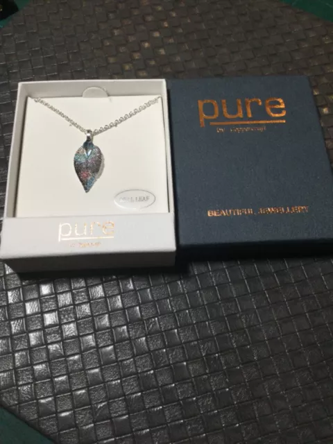 PURE BY COPPERCRAFT Real Leaf Necklace Pendant Jewellery 12.97