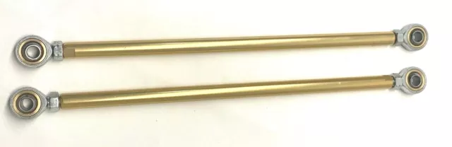 TonyKart / OTK Replacement Gold Aluminium Track Rod 268mm & Ends Set x 2 Go Kart