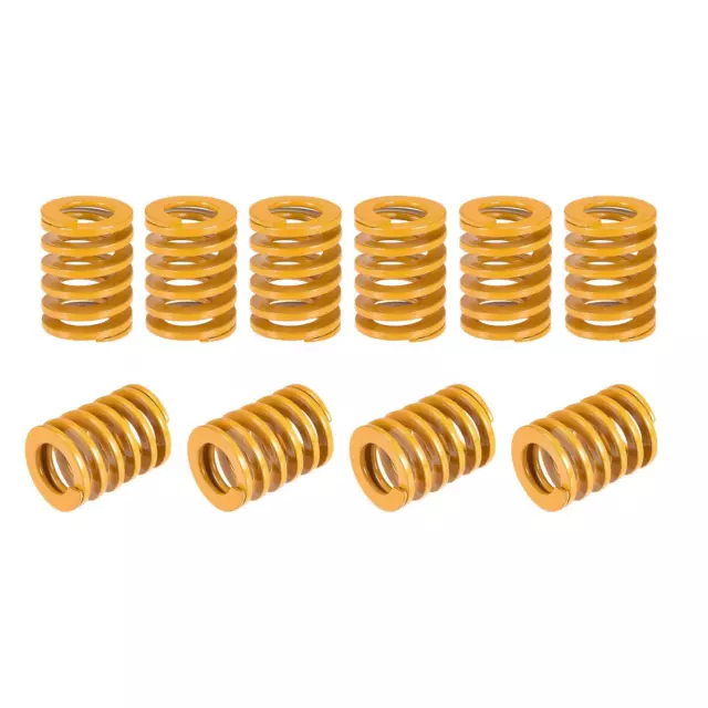 Die Spring, 20mm OD 25mm Long 10pcs Stamping Light Load Compression Yellow