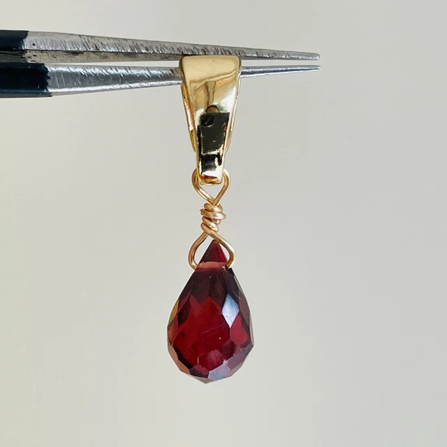 Pendentif Plaqué Or 18ct Avec Citrine Naturelle - Fait Main, Neuf étiqueté ROSEMIMOSA