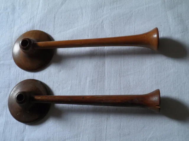 Antique Medical Detachable Monaural Wooden Stethoscope  Two Pieces