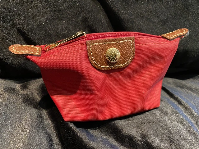 MAGNIFIQUE PORTE MONNAIE De SAC Longchamp Toile Bag Pliage Envoi