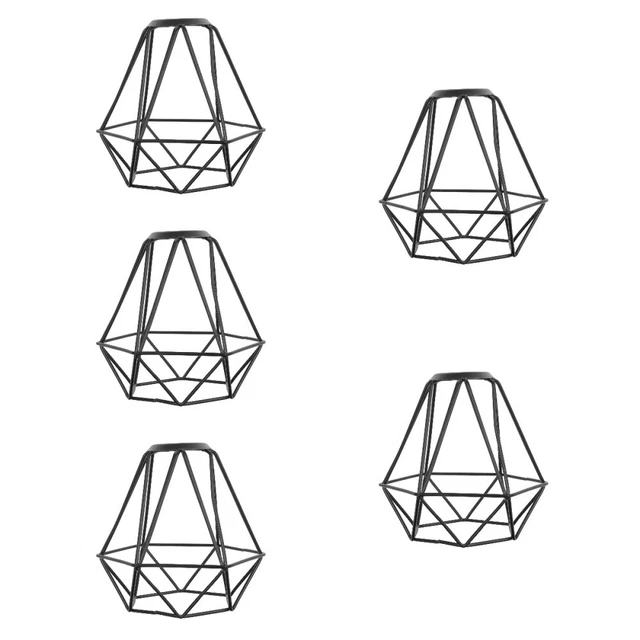 5pcs Wrought Lampshade Wire Hollow Braided Light Cover Shell Chandelier