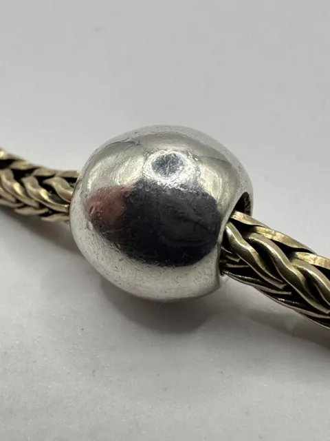 Trollbeads - Authentic - Genuine - Retired 2000 - Smooth Silver Bead - 11219