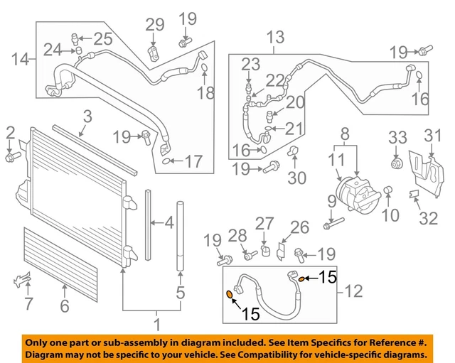 VW VOLKSWAGEN OEM A/C Condenser, Compressor LinesAc Line Oring