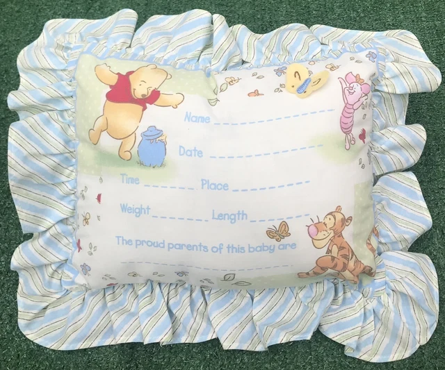 Disney Classic Winnie The Pooh & Friends Keepsake Birth Announcement Pillow
