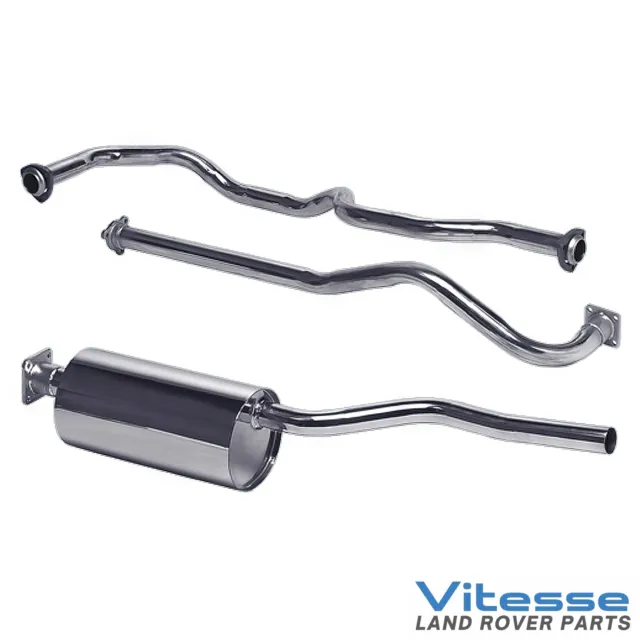DOUBLE SS Stainless Steel Exhaust System For Land Rover Series 3 SWB 2.25 Petrol