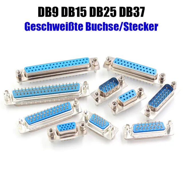 DB9/15/25/37 Gerader Stecker / Buchse D-Sub geschweißter Stecker 9/15/25/37 Pin