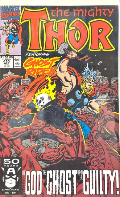Thor Marvel Comics 1991 The Mighty Thor Vol 1 #430 Comic Book