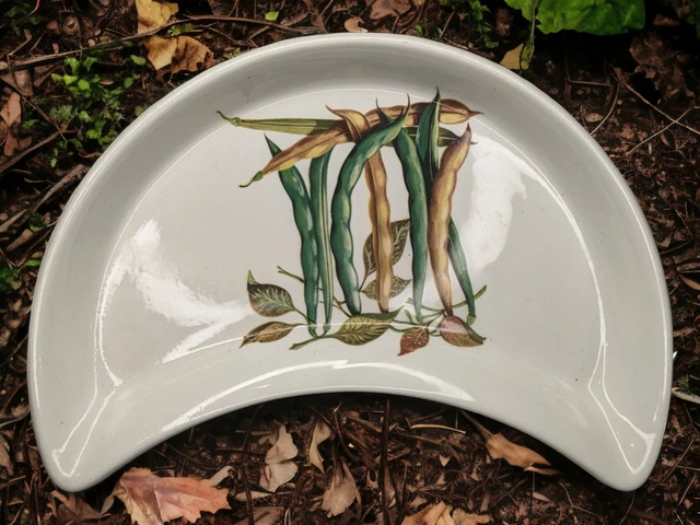 Vintage Mid-Century Halbmond Läufer Bohnenplatte