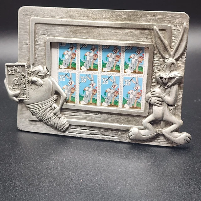 LOONEY TOONS STAMP Collection Pewter Picture Frame Bugs Bunny Taz £10.