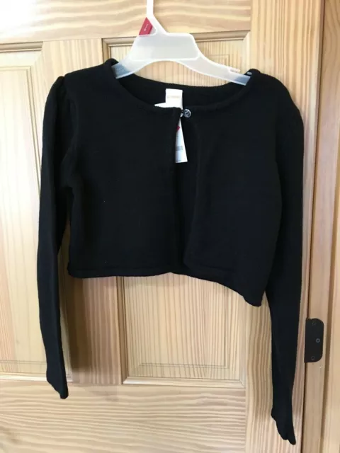 NWT Gymboree Girl Crop Sweater Cardigan Jacket Holiday Black Outlet