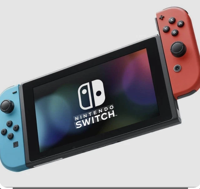NINTENDO SWITCH WITH Neon Blue and Neon Red Joy-Con (HAC-001-01