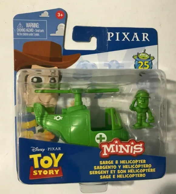 Disney Pixar Toy Story Minis Sarge & Helicopter, NEW