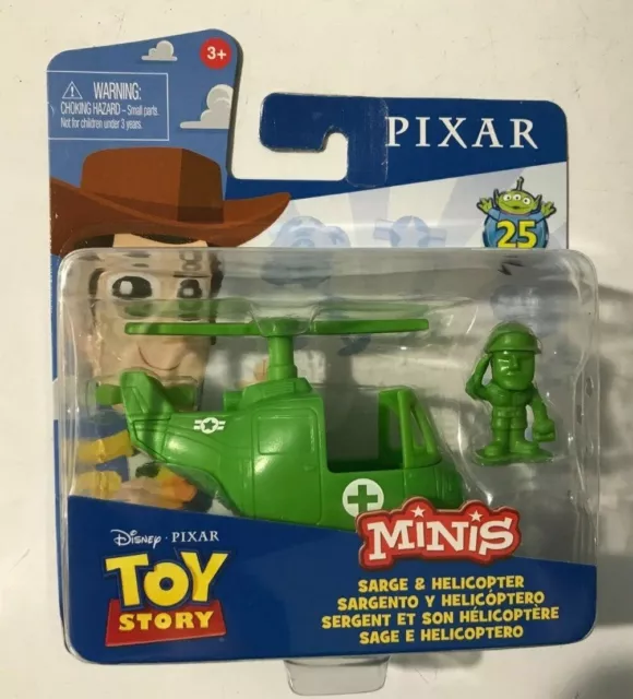 Disney Pixar Toy Story Minis Sarge & Helicopter, NEW