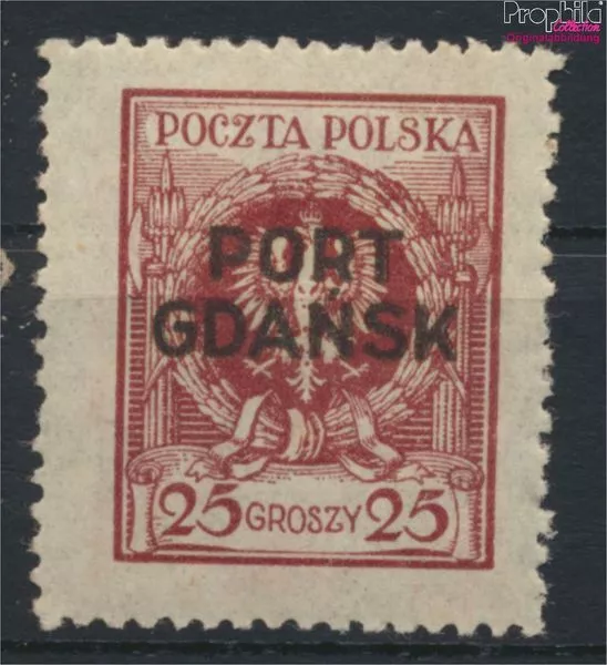 Briefmarken Polnische Post Danzig 1925 Mi 8b mit Falz (9975631