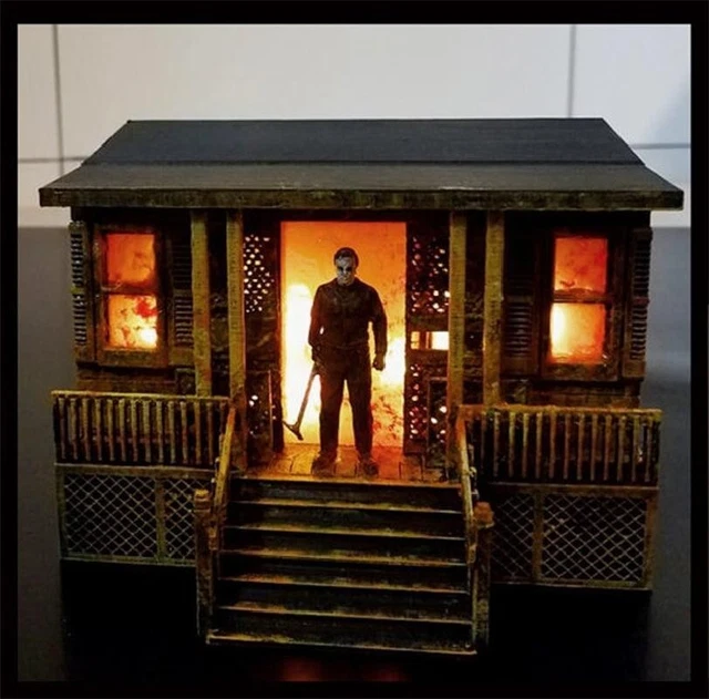 Horror Resin Figure Statue Light Up Toys Michael Myers Halloween Decorations NEW