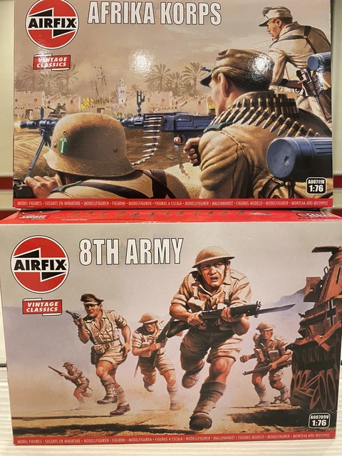 Airfix 1:76 Scale WWII German Afrika Korps Plastic Model Figures - 48 Pieces Set For Diorama & Wargaming