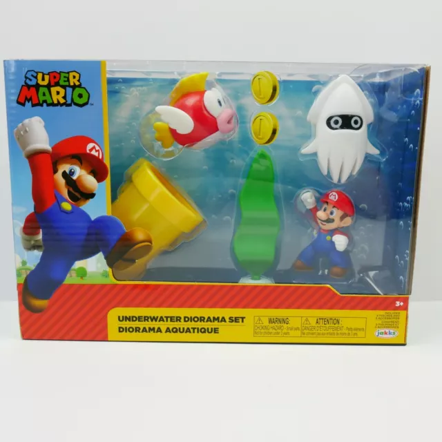 Mario underwater top diorama set