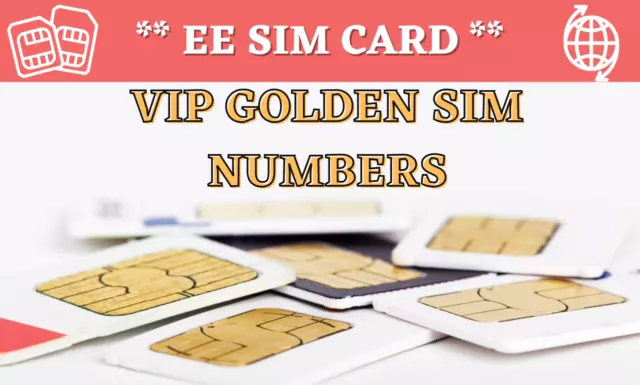 New Golden EE Rare UK GOLD VIP BUSINESS EASY MOBILE PHONE NUMBER SIM CARD