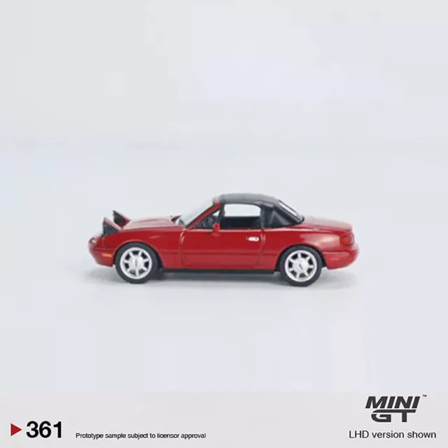 Faro fundido a presión para vehículo MINI GT 1:64 Mazda Miata MX-5 - rojo RHD 2