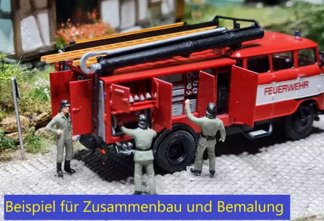 W50 LF16 Aufbau mit Ausrüstung H0 1:87 Feuerwehr Modell Bausatz 3D Druck DDR IFA