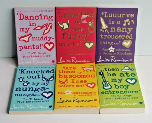 Louise Rennison * Georgia Nicolson Series * 6 Childrens Paperback Books