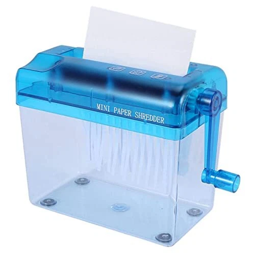 Portable Hand Shredder A6 Paper Shredder AJDOLL Manual Paper Shredder Mini Pa...