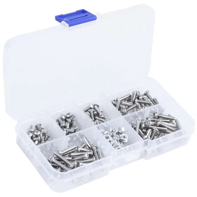 230Pcs M3 Hex Hex Drive Screws Nuts Kit (M3) & 55M/Kit Heat Shrink Tubing 11C5J9 3
