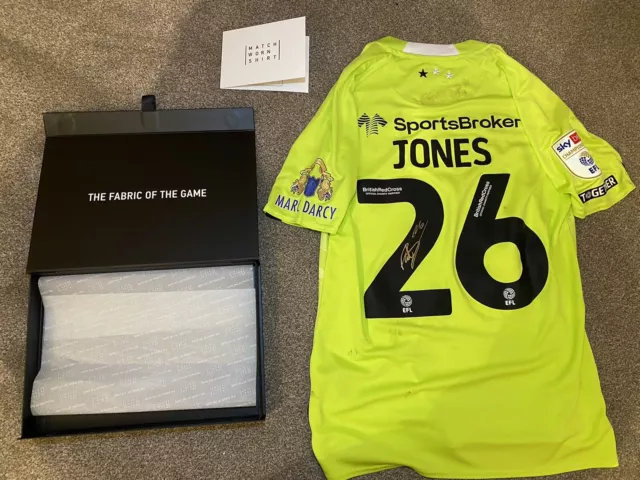 Pat Jones HTAFC Championship Signed Huddersfield Town Shirt with COA