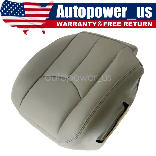 For 03-06 Chevy Silverado Tahoe Driver Lower Replacement Seat Cover Pewter Gray