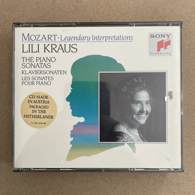Lili Kraus Mozart Legendary Interpretations Pions Sonatas Sony Classical 2 Discs Lili Kraus Mozart Legendary Interpretations Pions Sonatas Sony Classical 2 Discs