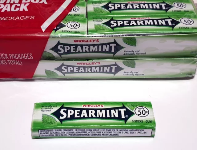 10 x Wrigley's SPEARMINT Streifen - Kaugummi   5 Sticks Gum (10x 15g | 150g)