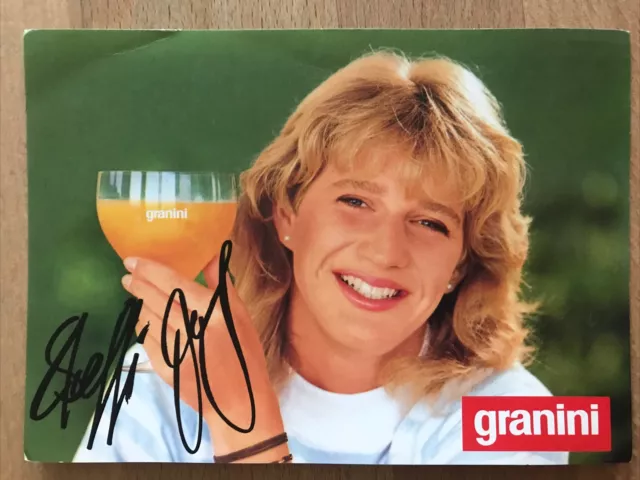 Steffi Graf Cocktail Spezial Autogrammkarte Karte AK Autogramm Werbung Granini