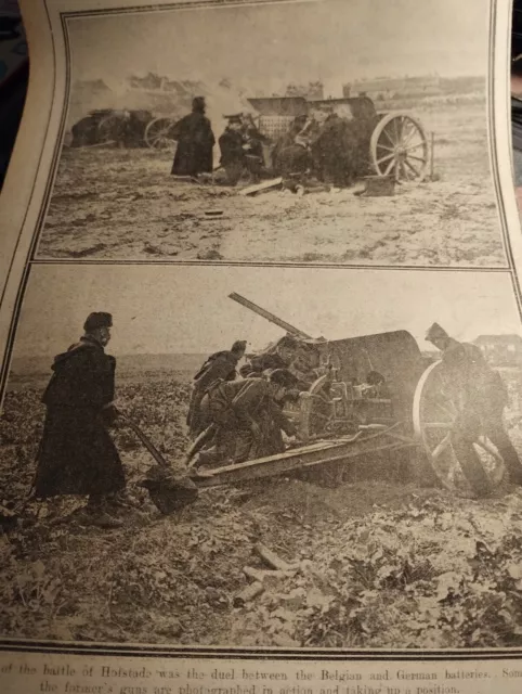 B9zh  Ephemera WW1 Picture 1914 Artillery At Hofstade