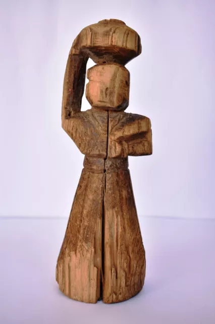 Ancien en Bois Primitive Poupée Putali Main Crafted Folk Art Statue Figurines "